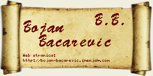 Bojan Bačarević vizit kartica